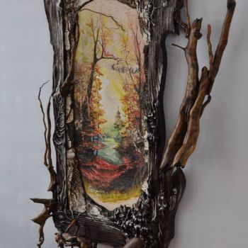 Скульптура под названием "Осень жизни,как и о…" - Сергей Сапегин, Подлинное произведение искусства, Темпера
