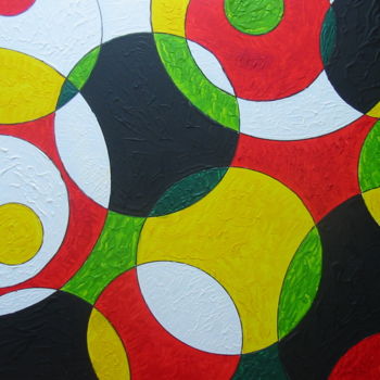 Malerei mit dem Titel "bulles de savon col…" von Serge Arnaud, Original-Kunstwerk, Acryl