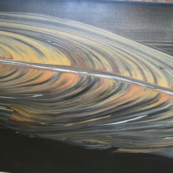 Peinture intitulée "plume de moineau su…" par Serge Arnaud, Œuvre d'art originale, Acrylique