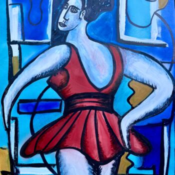 Malerei mit dem Titel "La danseuse au tutu" von Serge Berry, Original-Kunstwerk, Acryl