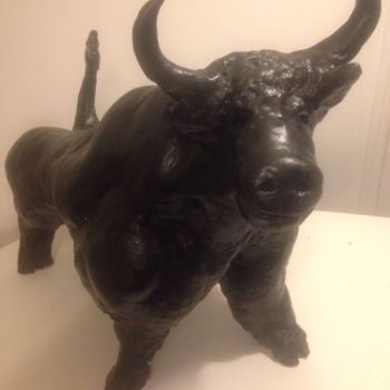 Скульптура под названием "Taurus nigrum" - Serge Berry, Подлинное произведение искусства
