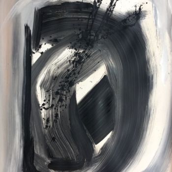 Schilderij getiteld "Abst 5" door Serge Berry, Origineel Kunstwerk