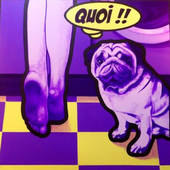 Картина под названием "QUOI..!!" - Serge Canu, Подлинное произведение искусства, Акрил