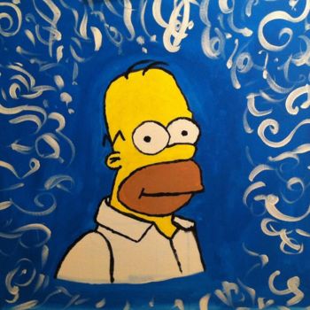 Pittura intitolato "Simpson" da Serge Cehes, Opera d'arte originale, Olio