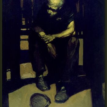 Painting titled "Beggar" by Serge Ivantsov, Original Artwork