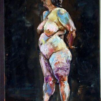 Painting titled "Femme mure aux coul…" by Serge Krief, Original Artwork