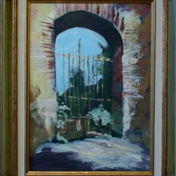 Painting titled "La porte" by Serge Krief, Original Artwork