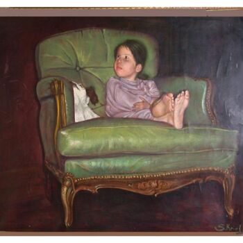 Pintura intitulada "Cheryl canapé" por Serge Krief, Obras de arte originais