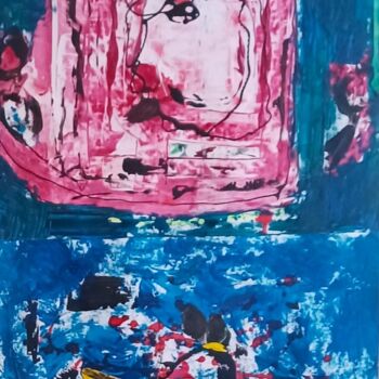 Collages titled "DEPART" by Serge Maronese, Original Artwork, Acrylic