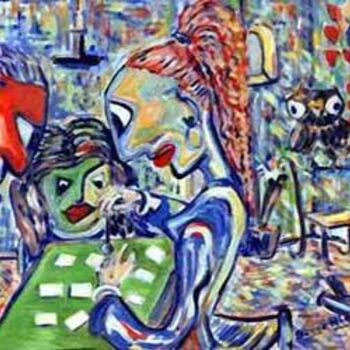Painting titled "La consultation" by Serge Nigon, Original Artwork