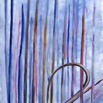 Painting titled "arbres cassés" by Serge Nigon, Original Artwork