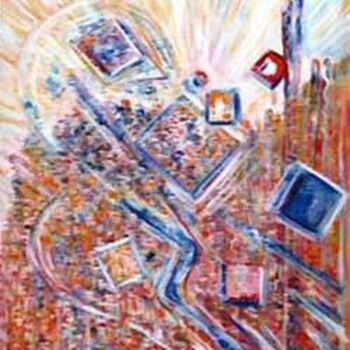 Painting titled "Internet" by Serge Nigon, Original Artwork