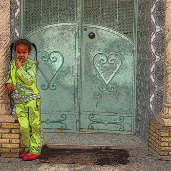 Arts numériques intitulée "Enfant de Tunisie" par Serge Nouchi, Œuvre d'art originale