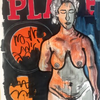 Painting titled "Playboy" by Serge Ondoua (so), Original Artwork, Acrylic