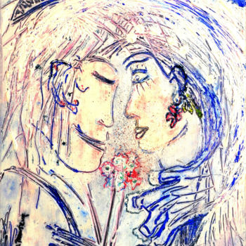 Painting titled "Rhoupa -   Wedding…" by Serge Prowizur, Original Artwork, Acrylic