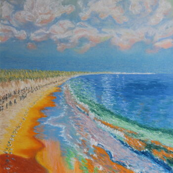 Drawing titled "Noon on the Baltic" by Serge Ra, Original Artwork, Pastel