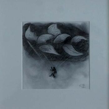 Printmaking titled "Sans tire II" by Serge Reynaud (Art of Flying), Original Artwork, Digital Print