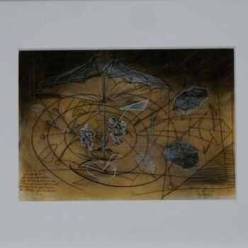 Obrazy i ryciny zatytułowany „Machine volante” autorstwa Serge Reynaud (Art of Flying), Oryginalna praca, Cyfrowy wydruk