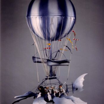 Scultura intitolato "AEROSPH'AIR" da Serge Reynaud (Art of Flying), Opera d'arte originale, Media misti