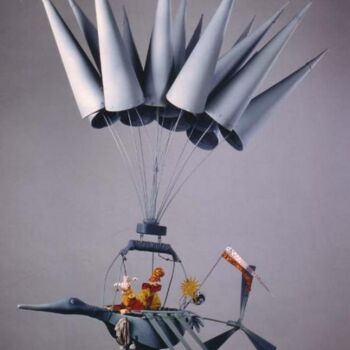 Escultura titulada "L'IMAGIN'AIR" por Serge Reynaud (Art of Flying), Obra de arte original, Media mixtos