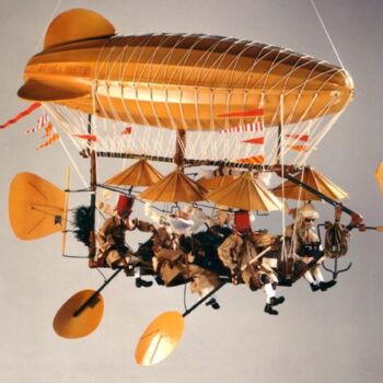 Sculpture intitulée "AFRICAN  QUEEN" par Serge Reynaud (Art of Flying), Œuvre d'art originale, Techniques mixtes