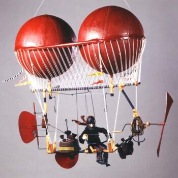 Γλυπτική με τίτλο "L'AVENTURE" από Serge Reynaud (Art of Flying), Αυθεντικά έργα τέχνης, Mixed Media