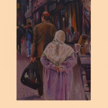"Le Grand Bazar" başlıklı Tablo Serge Salis tarafından, Orijinal sanat, Pastel