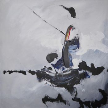 Schilderij getiteld "Le Taï Chi, le pas" door Serge Sarrat, Origineel Kunstwerk, Acryl