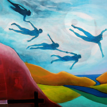 Peinture intitulée "Rêve" par Serge Thiery, Œuvre d'art originale, Acrylique