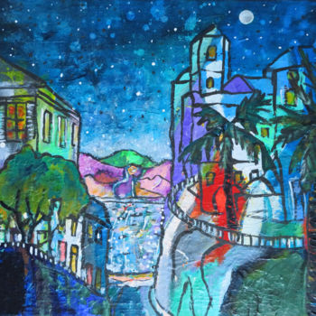 Malerei mit dem Titel "Gibraltar" von Serge Thiery, Original-Kunstwerk, Acryl
