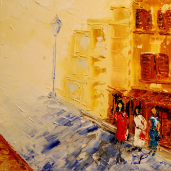 Peinture intitulée "Rue-de-la-vertu" par Serge Tujague, Œuvre d'art originale, Huile