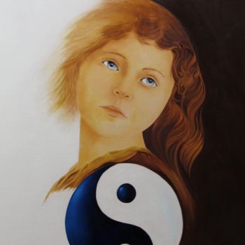 Painting titled "YIN YANG" by Serge Vanderhaegen, Original Artwork, Oil