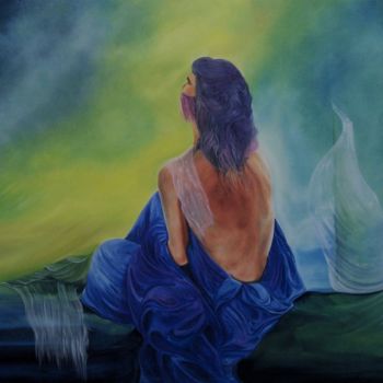 Painting titled "LE VOILE DE L INNOC…" by Serge Vanderhaegen, Original Artwork, Oil