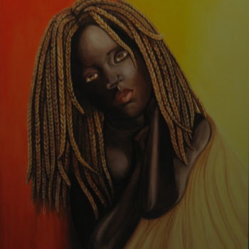 Painting titled "INAYA" by Serge Vanderhaegen, Original Artwork, Oil