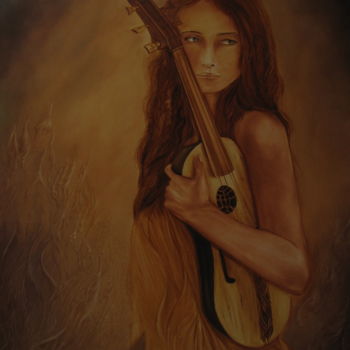 Painting titled "SONGE MUSICAL" by Serge Vanderhaegen, Original Artwork, Oil