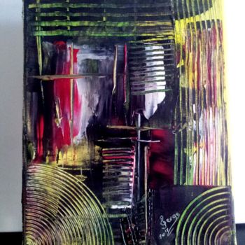 Malerei mit dem Titel "Abstraction" von Serge Assaf, Original-Kunstwerk, Öl
