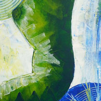 Malerei mit dem Titel "Terre et mer" von Serge Assaf, Original-Kunstwerk, Acryl