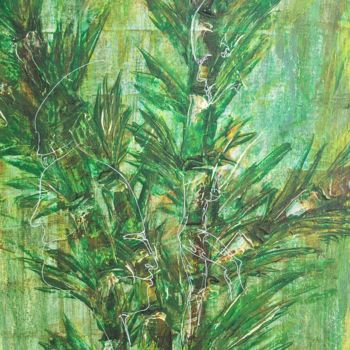 Peinture intitulée "Bambou" par Serge Assaf, Œuvre d'art originale, Acrylique