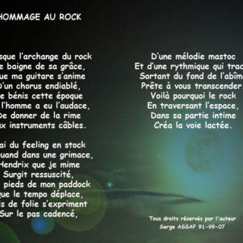 Arte digitale intitolato "hommage-au-rock.jpg" da Serge Assaf, Opera d'arte originale
