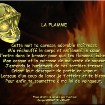 Digitale Kunst mit dem Titel "la-flamme.jpg" von Serge Assaf, Original-Kunstwerk
