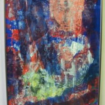 Painting titled "traces" by Serge Boué - Kovacs, Original Artwork, Oil