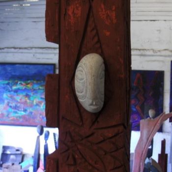 Sculpture titled "Totem" by Serge Boué - Kovacs, Original Artwork