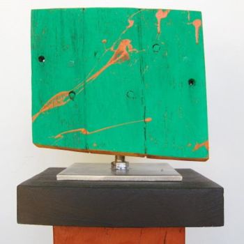 Sculpture titled "bateau vert" by Serge Boué - Kovacs, Original Artwork