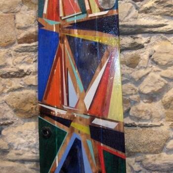 Painting titled "Voile d'Amour. Sail…" by Serge Boué - Kovacs, Original Artwork, Oil