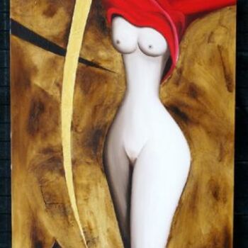 Painting titled "Satine" by Serge Cabanel, Original Artwork, Oil