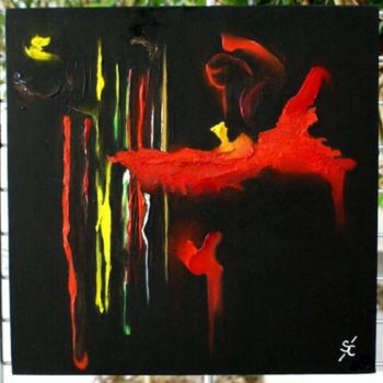 Pittura intitolato "Abstrait 015" da Serge Cabanel, Opera d'arte originale, Olio