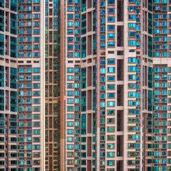 Photographie intitulée "Sheer Urbanism I (F…" par Serge Horta, Œuvre d'art originale, Photographie numérique Monté sur Panne…