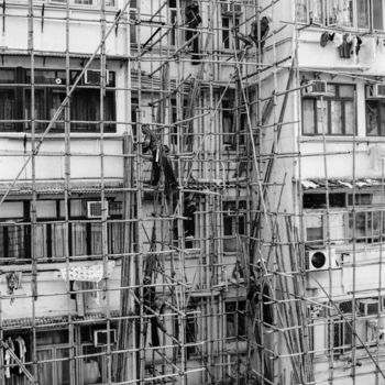 "Building a Bamboo S…" başlıklı Fotoğraf Serge Horta tarafından, Orijinal sanat, Analog Fotoğrafçılık