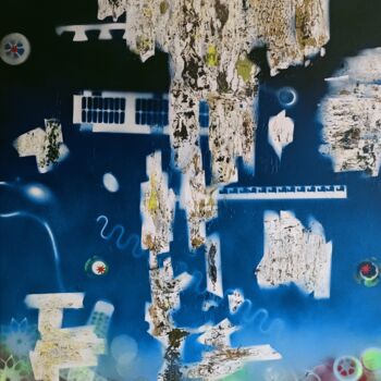 Peinture intitulée "Alien ship" par Sergei Andreev, Œuvre d'art originale, Bombe aérosol