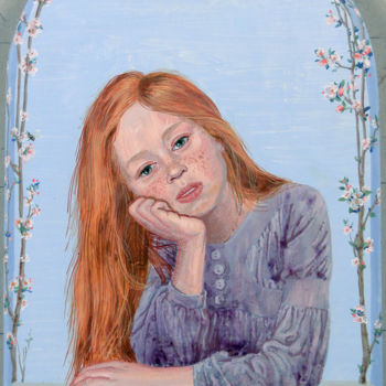 Painting titled "Весна" by Sergei Chernyshiov, Original Artwork, Tempera